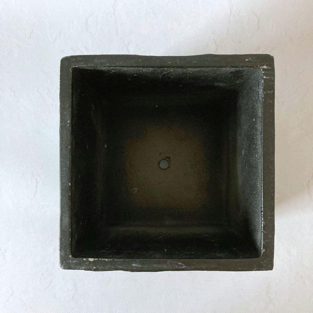 傷・削れあり 訳あり フットポット ブラック 植木鉢 陶器鉢 観葉植物 新品 未使用 | 2枚目