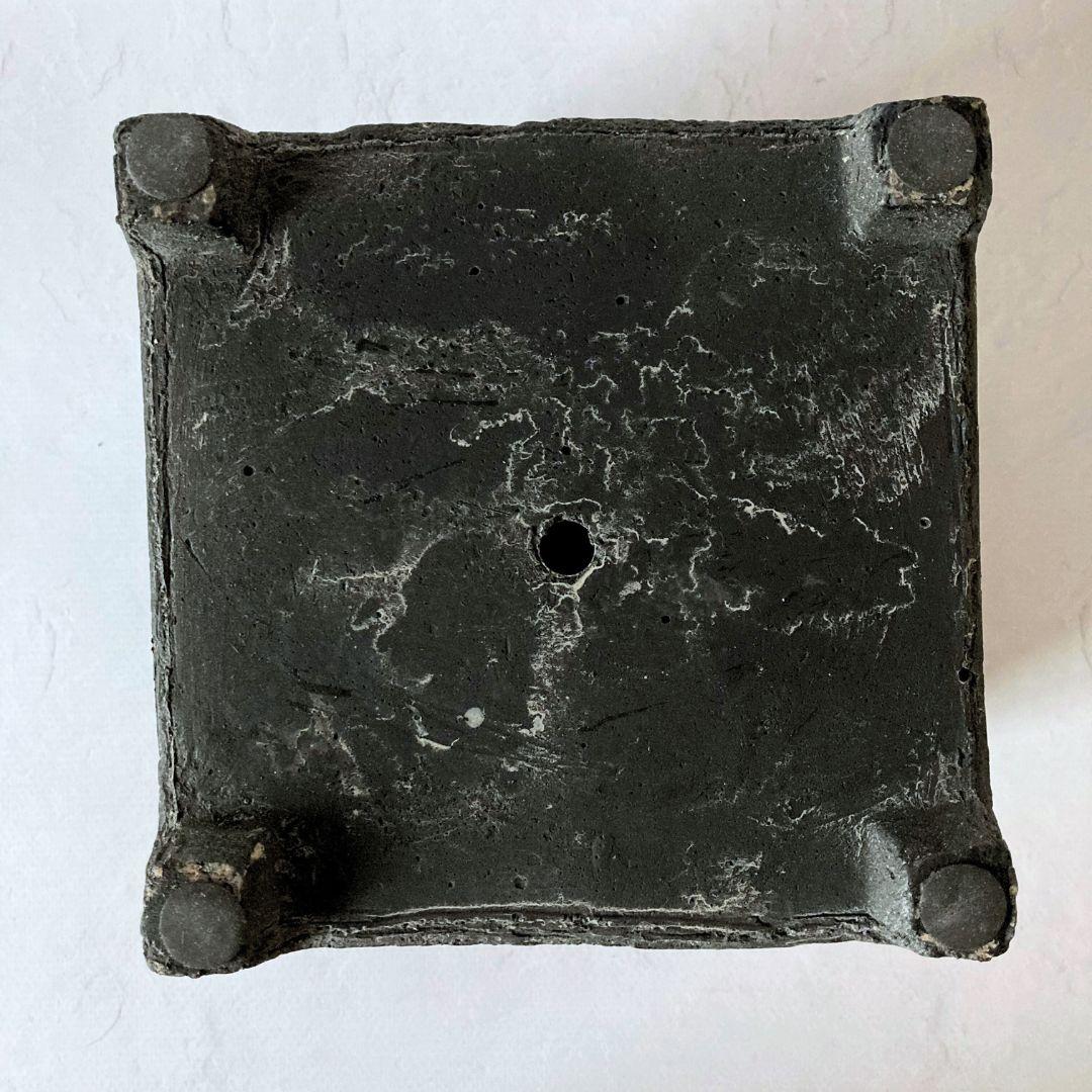 傷・削れあり 訳あり フットポット ブラック 植木鉢 陶器鉢 観葉植物 新品 未使用 | 3枚目