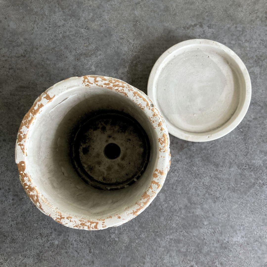 【アントワープロング】おしゃれ 陶器鉢 4寸 4号 中型 観葉植物 | 2枚目