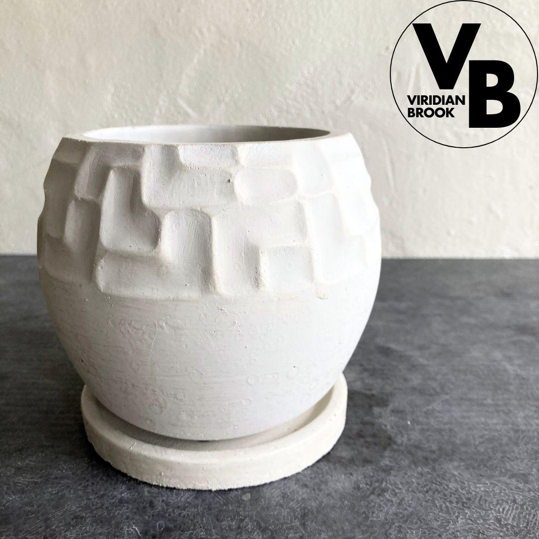 【アングルボウル】植木鉢 陶器鉢 4.5寸 4.5号 観葉植物 新品 未使用1枚目の画像