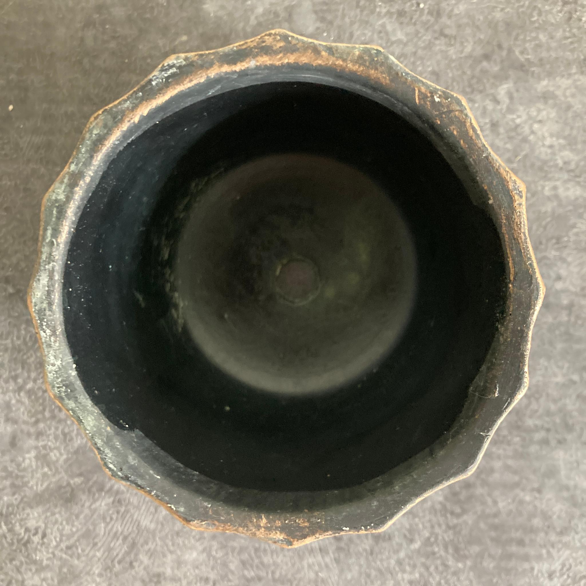 【メロネ・ラウンドポット】 おしゃれ 陶器鉢 3.5寸 3.5号 小型 観葉植物 | 2枚目